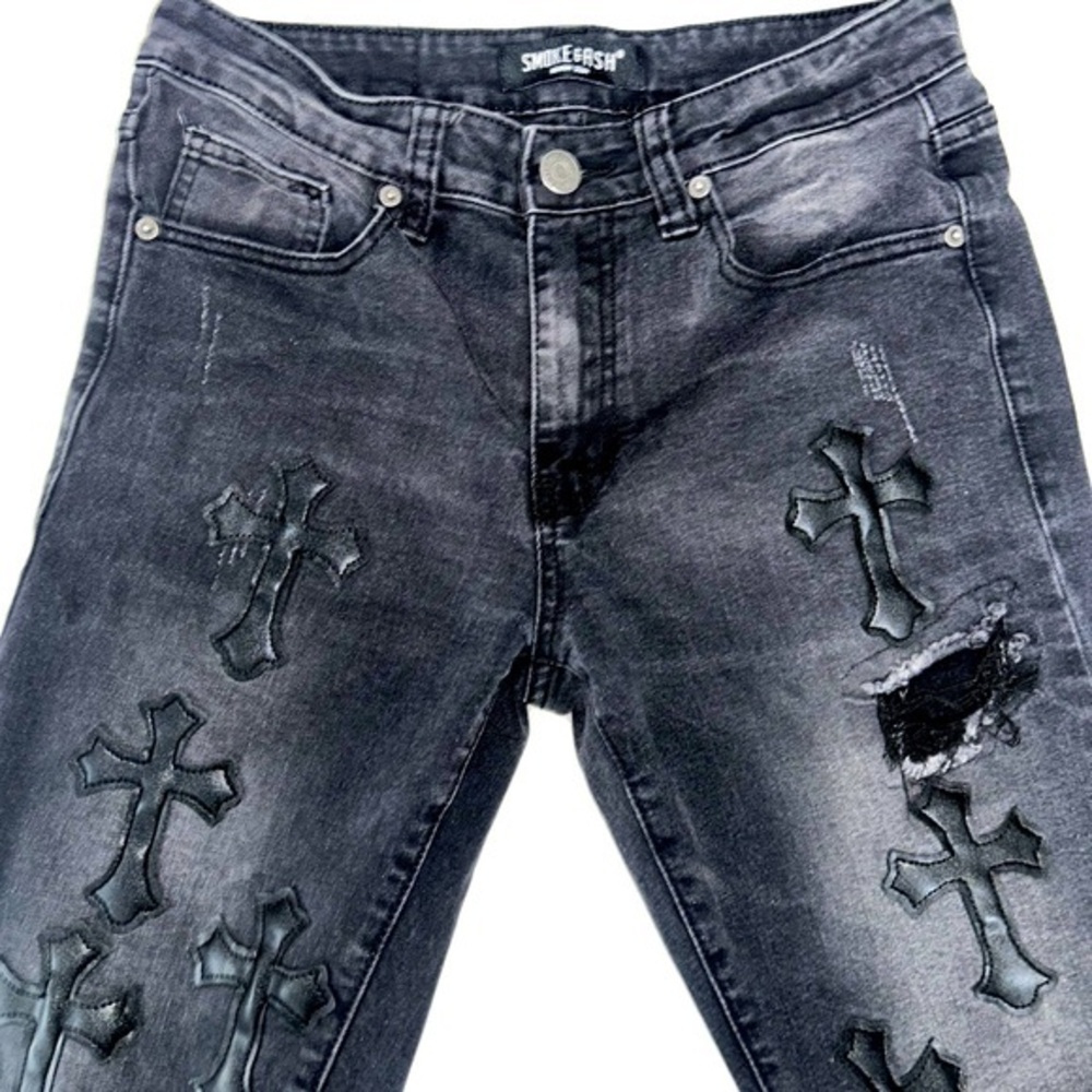 Embroidered Cross Jeans!!!